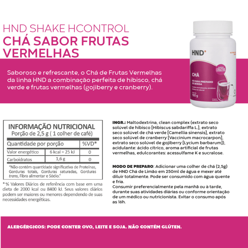 Chá Termogênico Sabor Limão + Chá  Diuretico Sabor Frutas Vermelhas 150g